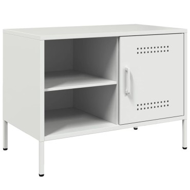 vidaXL Έπιπλο Τηλεόρασης Λευκό 68x39x50,5cm από Χάλυβα