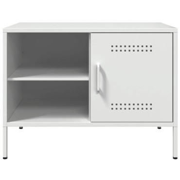 vidaXL Έπιπλο Τηλεόρασης Λευκό 68x39x50,5cm από Χάλυβα