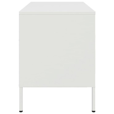 vidaXL Έπιπλο Τηλεόρασης Λευκό 68x39x50,5cm από Χάλυβα