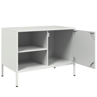 vidaXL Έπιπλο Τηλεόρασης Λευκό 68x39x50,5cm από Χάλυβα