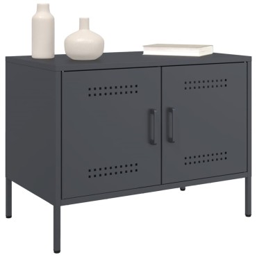 vidaXL Έπιπλα Τηλεόρασης 2 τεμ. Ανθρακί 68x39x50,5cm από Χάλυβα