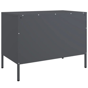 vidaXL Έπιπλα Τηλεόρασης 2 τεμ. Ανθρακί 68x39x50,5cm από Χάλυβα