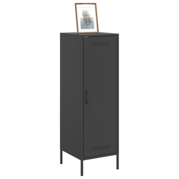 vidaXL Ντουλάπι Μαύρο 36x39x113cm από Ατσάλι 1 τεμ.