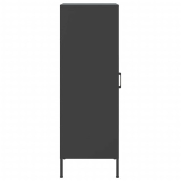 vidaXL Ντουλάπι Μαύρο 36x39x113cm από Ατσάλι 1 τεμ.