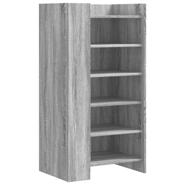 vidaXL Παπουτσοθήκη Γκρι Sonoma 52x37,5x100cm από Επεξεργ. Ξύλο