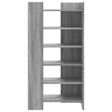 vidaXL Παπουτσοθήκη Γκρι Sonoma 52x37,5x100cm από Επεξεργ. Ξύλο
