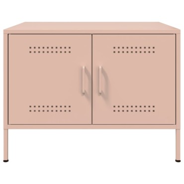 vidaXL Τραπεζάκι Σαλονιού Ροζ 68x50x50,5cm από Ατσάλι 1 τεμ.