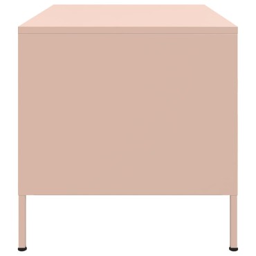 vidaXL Τραπεζάκι Σαλονιού Ροζ 68x50x50,5cm από Ατσάλι 1 τεμ.