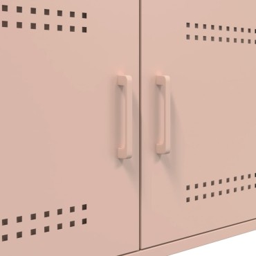 vidaXL Τραπεζάκι Σαλονιού Ροζ 68x50x50,5cm από Ατσάλι 1 τεμ.