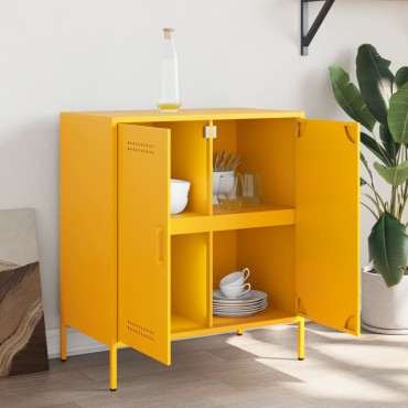 vidaXL Ντουλάπι Μουσταρδί 68x39x79cm από Ατσάλι 1 τεμ.