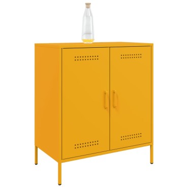 vidaXL Ντουλάπι Μουσταρδί 68x39x79cm από Ατσάλι 1 τεμ.