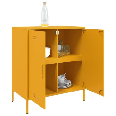 vidaXL Ντουλάπι Μουσταρδί 68x39x79cm από Ατσάλι 1 τεμ.