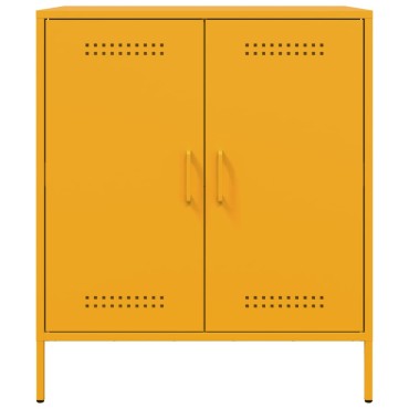 vidaXL Ντουλάπι Μουσταρδί 68x39x79cm από Ατσάλι 1 τεμ.