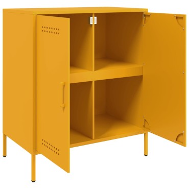vidaXL Ντουλάπι Μουσταρδί 68x39x79cm από Ατσάλι 1 τεμ.