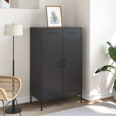 vidaXL Ντουλάπι Μαύρο 68x39x113cm από Ατσάλι 1 τεμ.