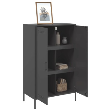 vidaXL Ντουλάπι Μαύρο 68x39x113cm από Ατσάλι 1 τεμ.