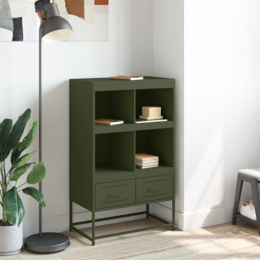 vidaXL Ντουλάπι Πράσινο Λαδί 68x39x111,5cm από Ατσάλι 1 τεμ.