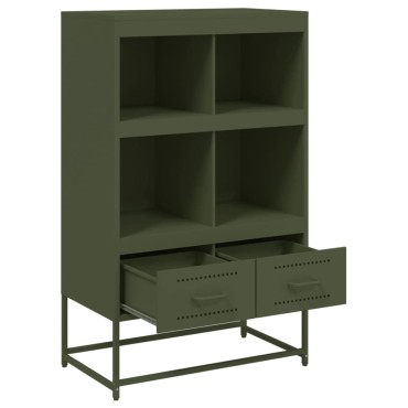 vidaXL Ντουλάπι Πράσινο Λαδί 68x39x111,5cm από Ατσάλι 1 τεμ.