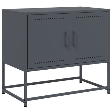 vidaXL Έπιπλο Τηλεόρασης Ανθρακί 68,5x39x60,5cm από Χάλυβα
