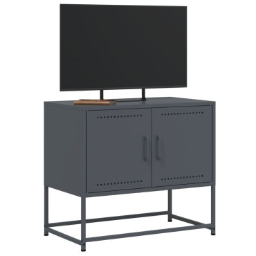 vidaXL Έπιπλο Τηλεόρασης Ανθρακί 68,5x39x60,5cm από Χάλυβα