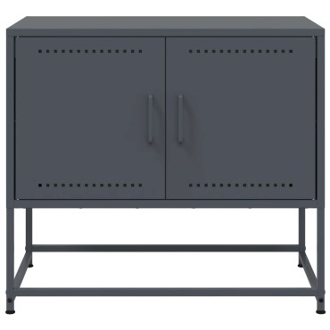 vidaXL Έπιπλο Τηλεόρασης Ανθρακί 68,5x39x60,5cm από Χάλυβα