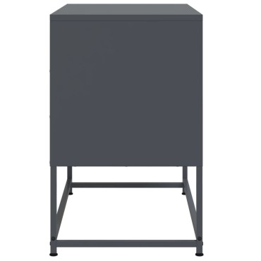 vidaXL Έπιπλο Τηλεόρασης Ανθρακί 68,5x39x60,5cm από Χάλυβα