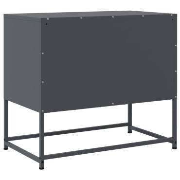 vidaXL Έπιπλο Τηλεόρασης Ανθρακί 68,5x39x60,5cm από Χάλυβα
