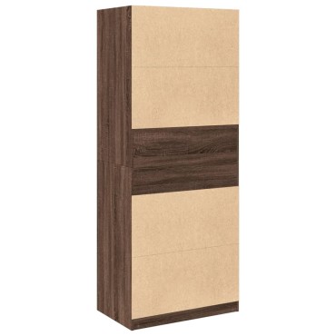 vidaXL Ντουλάπα Καφέ Δρυς 80x50x200cm από Επεξεργασμένο Ξύλο 1 τεμ.