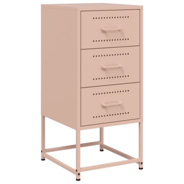vidaXL Κομοδίνο Ροζ 36x39x78cm από Χάλυβα 1 τεμ.