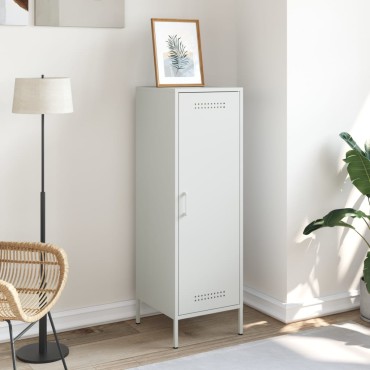 vidaXL Ντουλάπι Λευκό 36x39x113cm από Ατσάλι 1 τεμ.