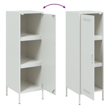 vidaXL Ντουλάπι Λευκό 36x39x113cm από Ατσάλι 1 τεμ.
