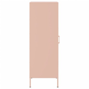 vidaXL Ντουλάπι Ροζ 36x39x113cm από Ατσάλι 1 τεμ.