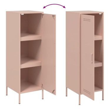 vidaXL Ντουλάπι Ροζ 36x39x113cm από Ατσάλι 1 τεμ.