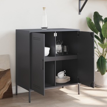 vidaXL Μπουφές Ανθρακί 68x39x79cm από Ατσάλι 1 τεμ.