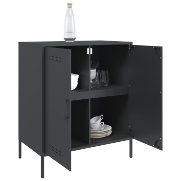 vidaXL Μπουφές Ανθρακί 68x39x79cm από Ατσάλι 1 τεμ.