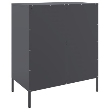 vidaXL Μπουφές Ανθρακί 68x39x79cm από Ατσάλι 1 τεμ.