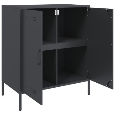 vidaXL Μπουφές Ανθρακί 68x39x79cm από Ατσάλι 1 τεμ.