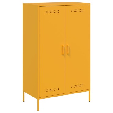 vidaXL Ντουλάπι Μουσταρδί 68x39x113cm από Ατσάλι 1 τεμ.