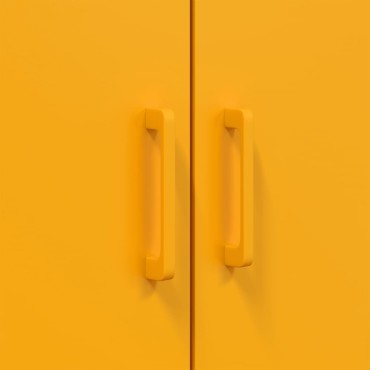 vidaXL Ντουλάπι Μουσταρδί 68x39x113cm από Ατσάλι 1 τεμ.