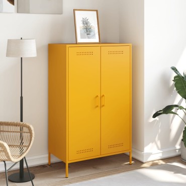 vidaXL Ντουλάπι Μουσταρδί 68x39x113cm από Ατσάλι 1 τεμ.