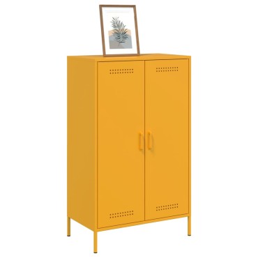 vidaXL Ντουλάπι Μουσταρδί 68x39x113cm από Ατσάλι 1 τεμ.