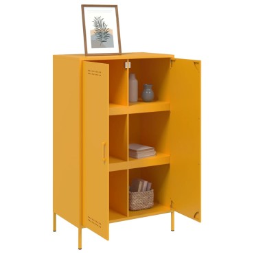 vidaXL Ντουλάπι Μουσταρδί 68x39x113cm από Ατσάλι 1 τεμ.