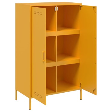 vidaXL Ντουλάπι Μουσταρδί 68x39x113cm από Ατσάλι 1 τεμ.