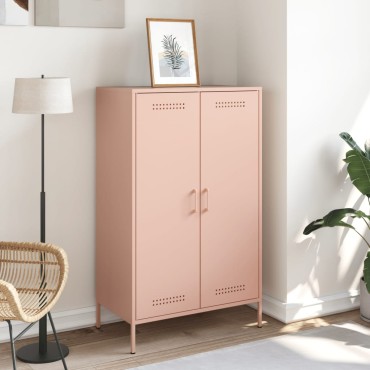 vidaXL Ντουλάπι Ροζ 68x39x113cm από Ατσάλι 1 τεμ.