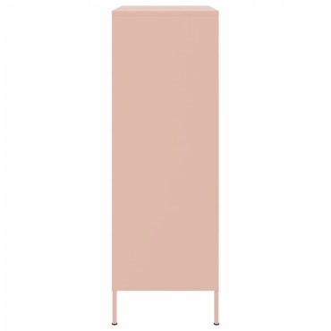 vidaXL Ντουλάπι Ροζ 68x39x113cm από Ατσάλι 1 τεμ.