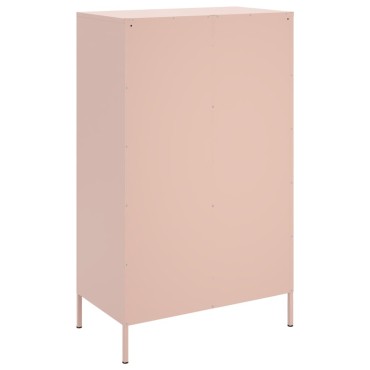 vidaXL Ντουλάπι Ροζ 68x39x113cm από Ατσάλι 1 τεμ.