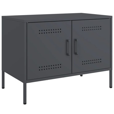 vidaXL Έπιπλο Τηλεόρασης Ανθρακί 68x39x50,5cm από Χάλυβα