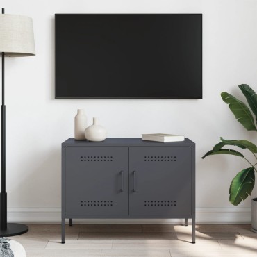 vidaXL Έπιπλο Τηλεόρασης Ανθρακί 68x39x50,5cm από Χάλυβα