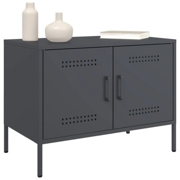 vidaXL Έπιπλο Τηλεόρασης Ανθρακί 68x39x50,5cm από Χάλυβα