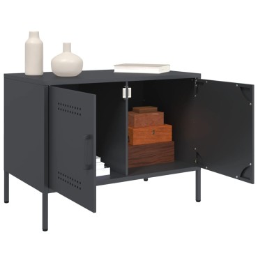 vidaXL Έπιπλο Τηλεόρασης Ανθρακί 68x39x50,5cm από Χάλυβα